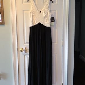 Melrose Black and White Long Dress Size 16